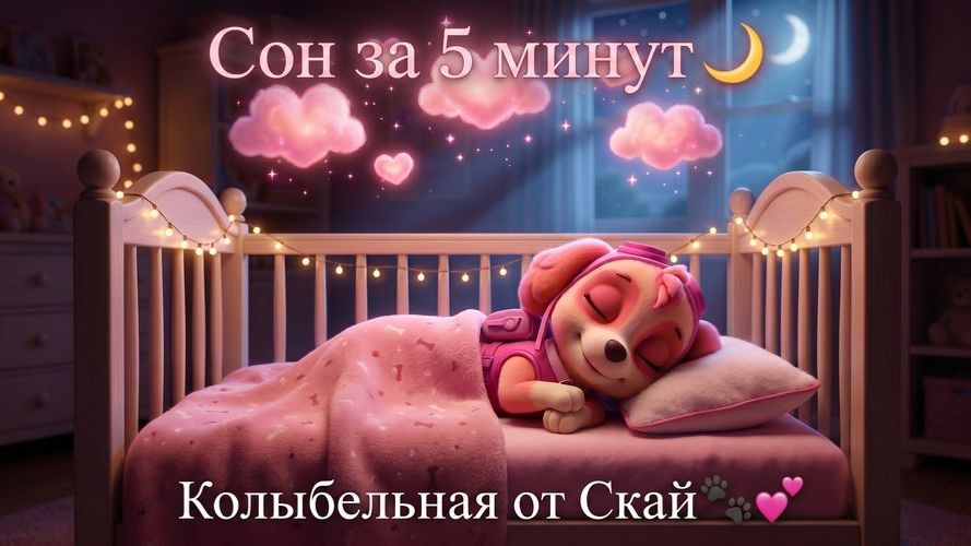 Колыбельная для малыше! Щенячий патруль Скай 🌙 Уснёт за 5 минут! Для Детей. Детская колыбельная