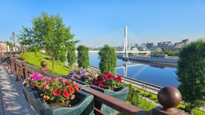 Прогулка ранним утром по набережной,  завтрак☘️🐝🐦🌸🥧☕️