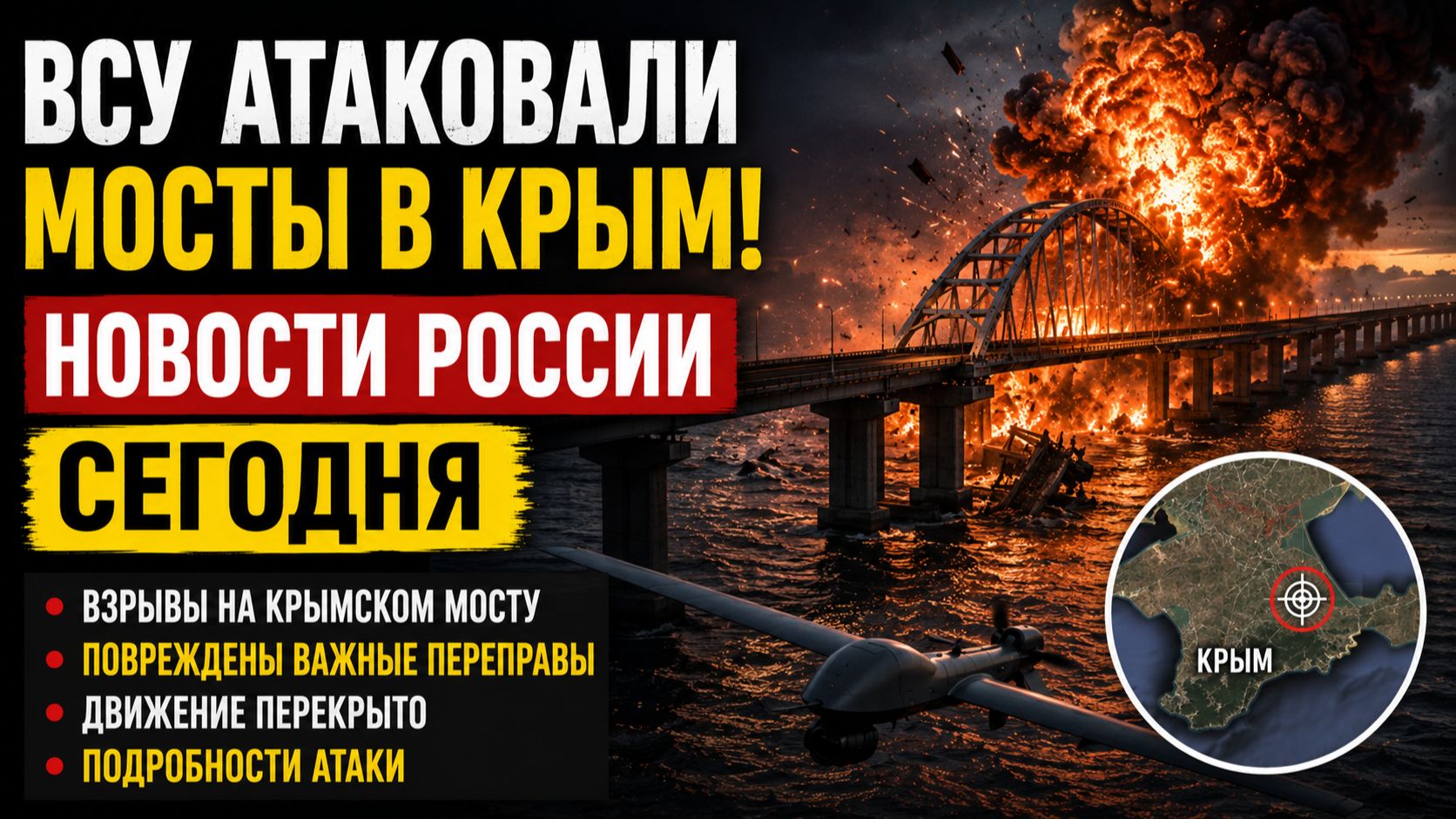 ⚡️💥ВСУ атаковали мосты в Крым НОВОСТИ РОССИИ СЕГОДНЯ