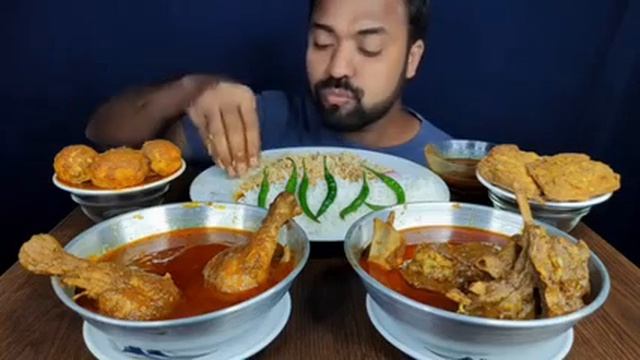 Мукбанг руками рис , перец, курица Еда на камеру🍣 большой сет