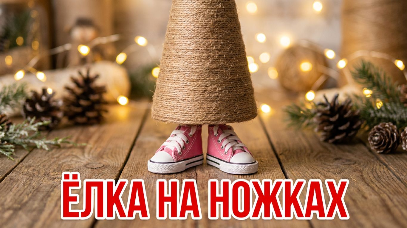 Маленькая ёлка на ножках часть 1 🎄 Christmas Tree Decor Part 1