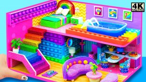 Миниатюрный дом своими руками №52 ❤️ Используйте Rainbow Pop-It, чтобы сделать красочный миниатюрный