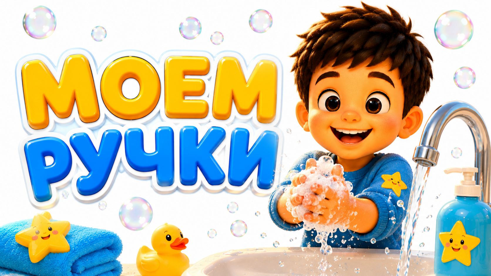 Моем Ручки - Мульт Песенка обучит малышей мыть ручки !
