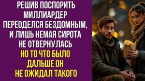 Решив поспорить миллиардер переоделся бездомным, и лишь немая сирота не отвернулась