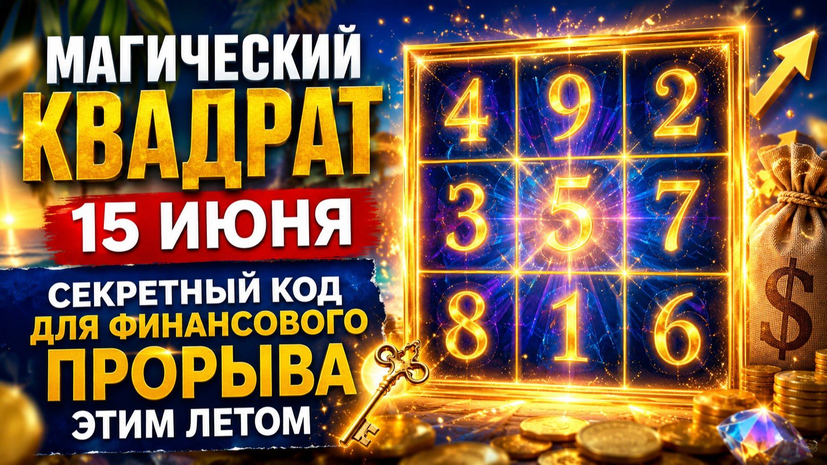 Магический квадрат 15 июня. Секретный код для финансового прорыва.