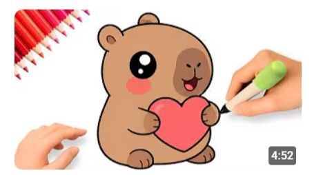 КАК НАРИСОВАТЬ ОЧЕНЬ ПРОСТУЮ КАВАЙИ КАПИБАРУ ❣️ смотреть онлайн