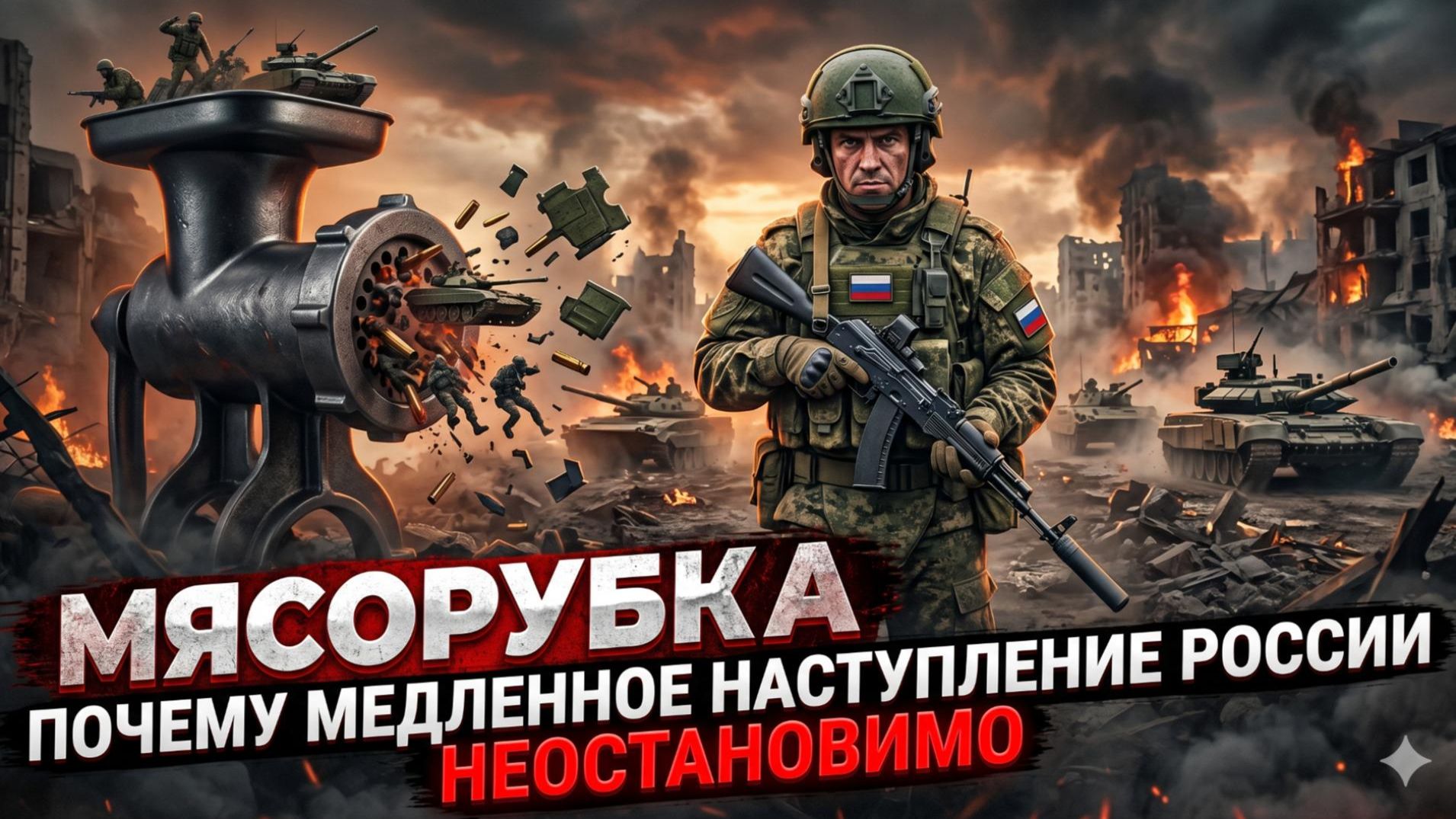 🚜Питер Эриксон | Россия перемалывает ВСУ - почему замедленное наступление страшнее блицкрига