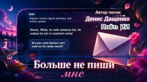 Больше не пиши мне (песня Дениса Дащенко)