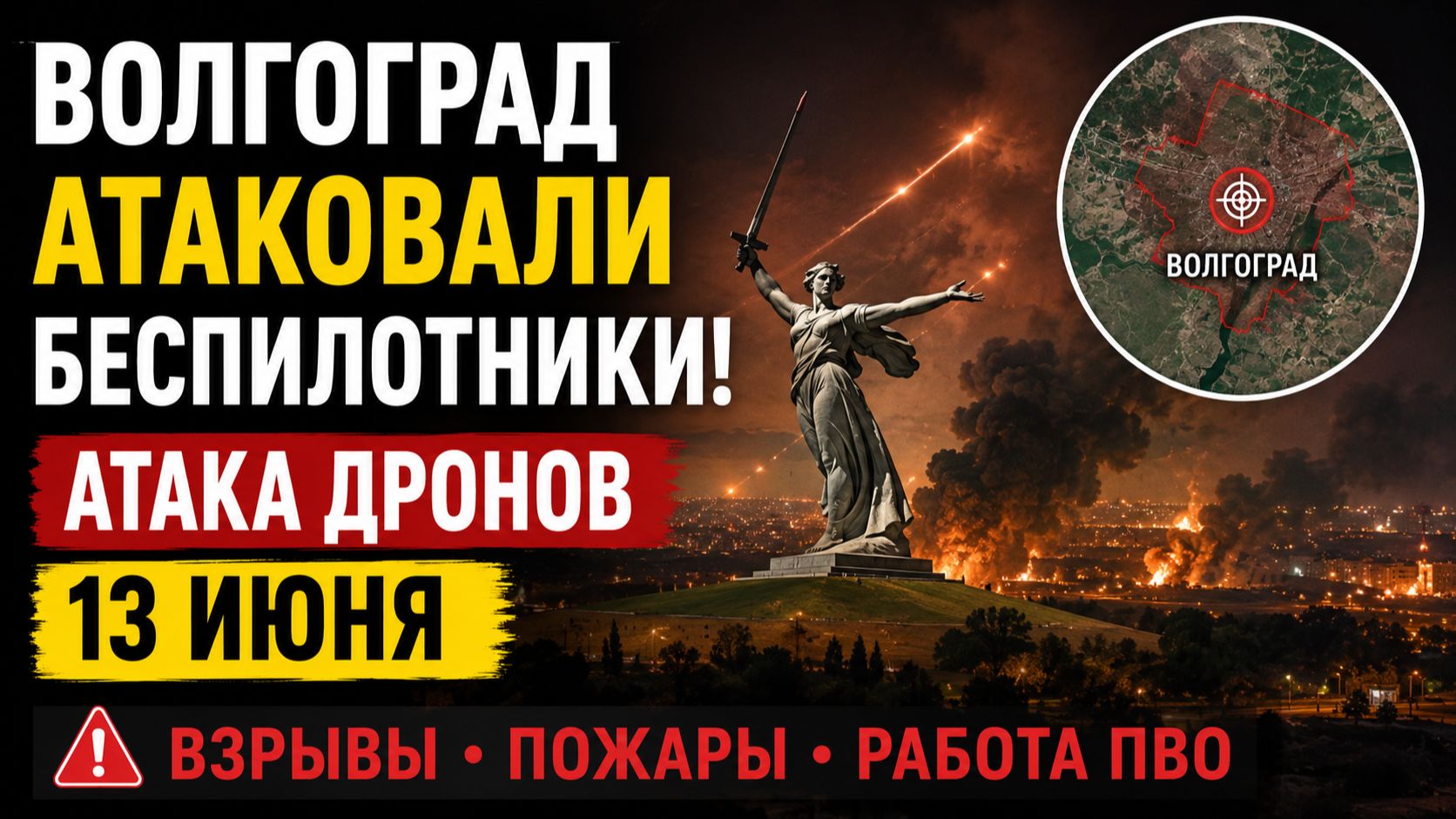Волгоград атаковали беспилотники. БПЛА Всу — атака дронов сегодня 13 июня смотреть онлайн