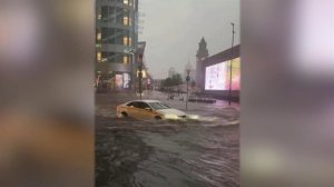 На Москву обрушился мощный ливень с грозой, а в Московской области выпал град.