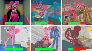 Poppy Playtime Главы 1,2,3,4 и 5 - Все ПОГОНИ и Прыжки в СВЕТЛОМ МОДЕ с Полосами Здоровья #8
