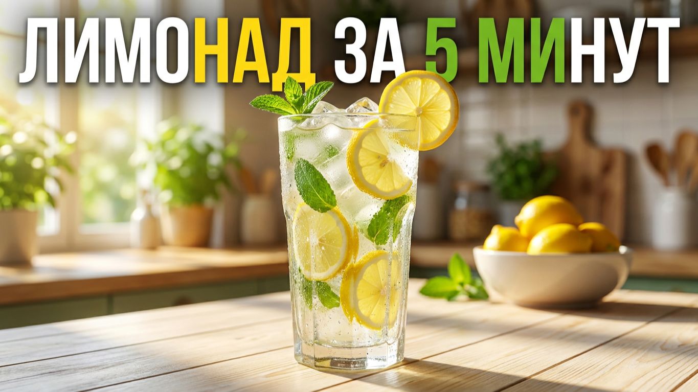 Домашний лимонад за 5 минут 🍋 Без вредных добавок! Лучше магазинного