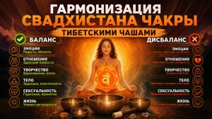 СВАДХИСТАНА - Гармонизация 2 чакры. Тибетские поющие чаши | 417 Гц