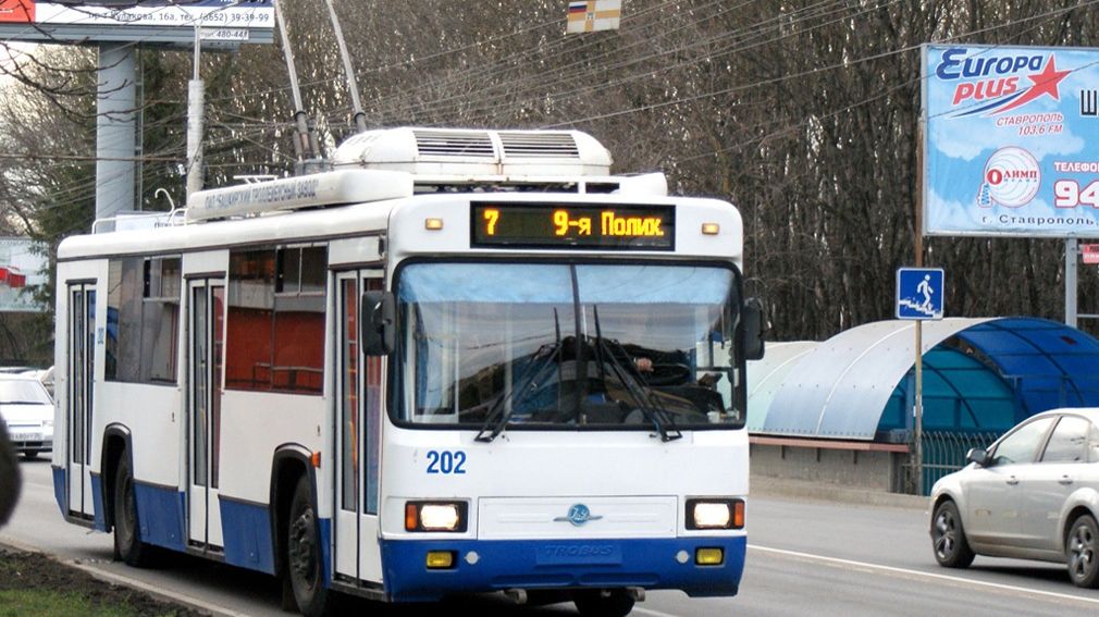 Поездка на троллейбусе БТЗ-52764Р (№202) по маршруту №7