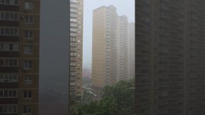 И снова дождь с грозой и немного града.