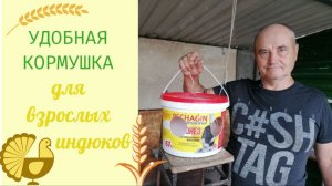 Удобная кормушка для взрослых индюков