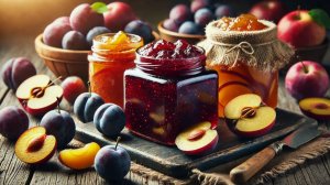 Варенье из яблок и слив.