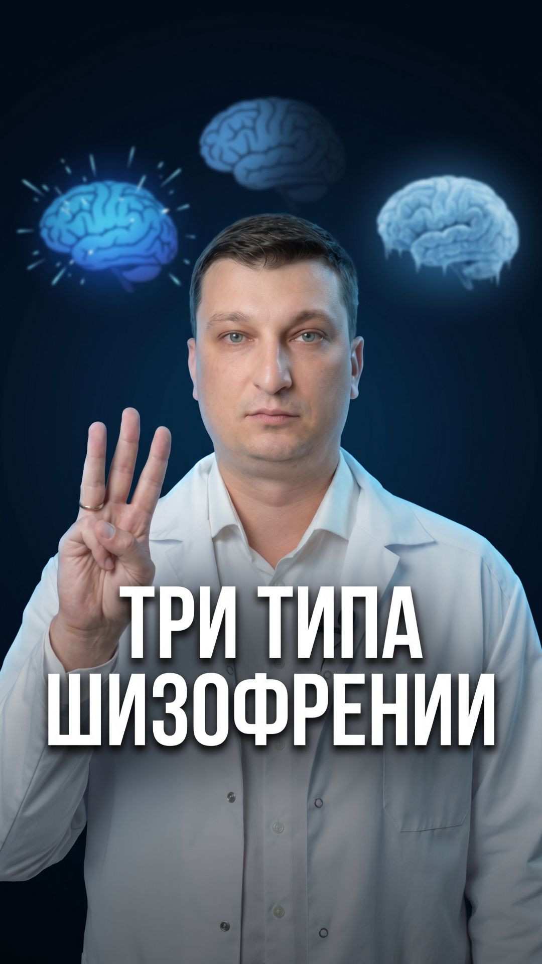 Три типа шизофрении: параноидная, простая, кататоническая.