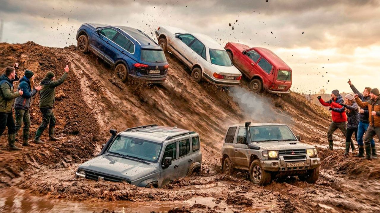 ЦАРЬ ГОРЫ -  Кто НЕ СМОГ? Audi Quattro против Tiguan и Турбо Нива, Tank 300 сдался?