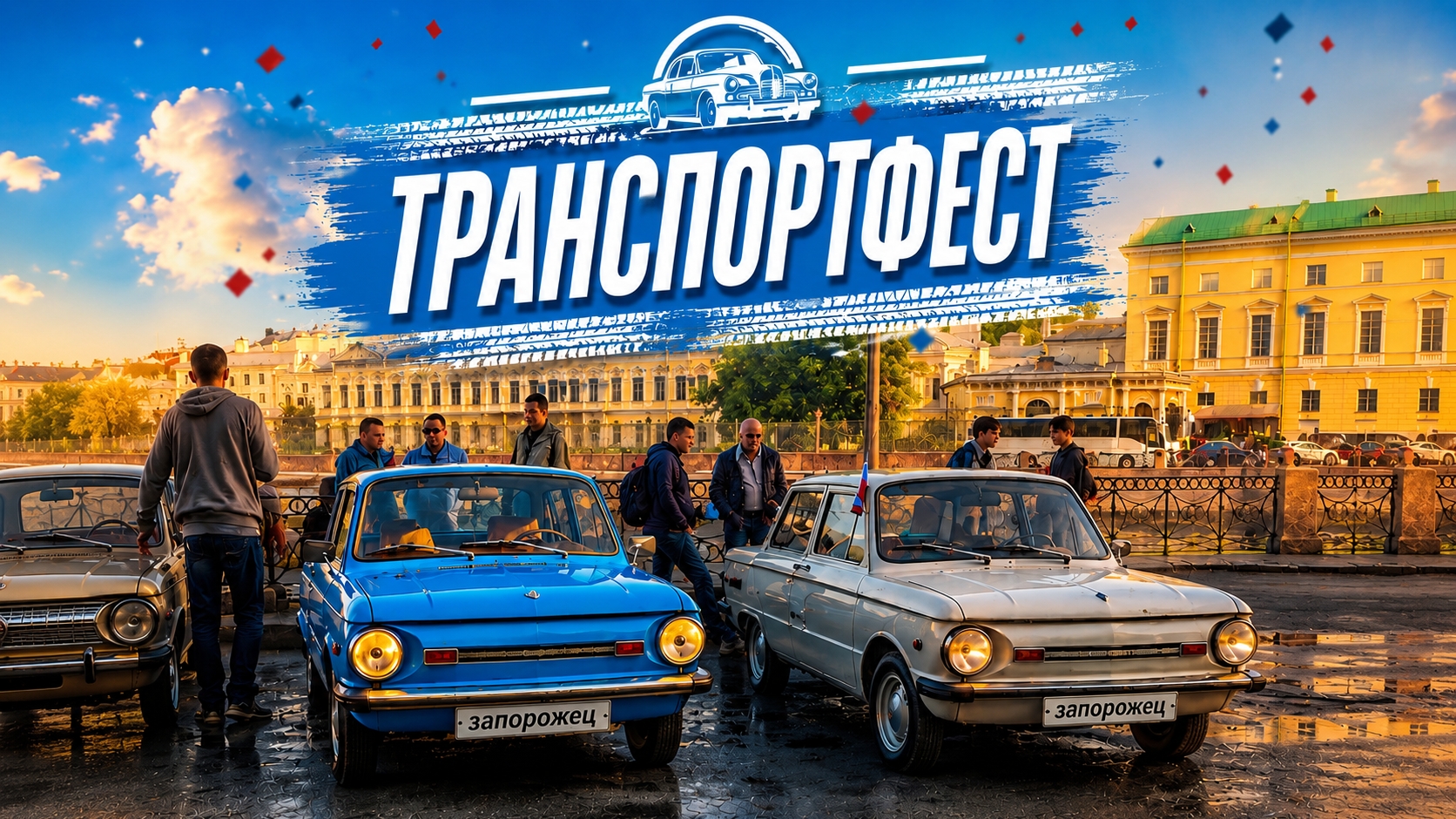 Городской парад ретро транспорта на заз968