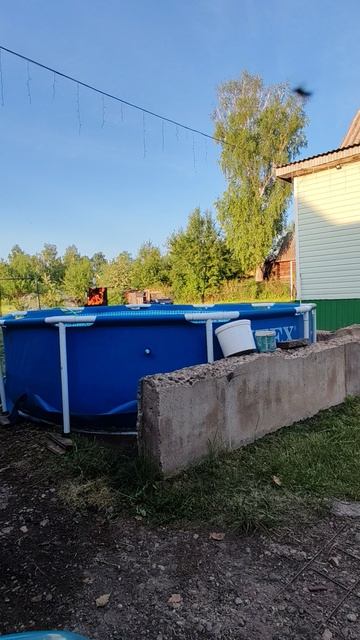 На даче