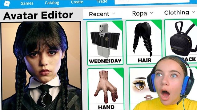 ДЕЛАЮ СКИН УЭНСДЕЙ в ROBLOX! смотреть онлайн