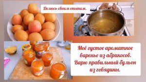 Рецепт густого абрикосового варенья. Как сварить прозрачный говяжий бульон.