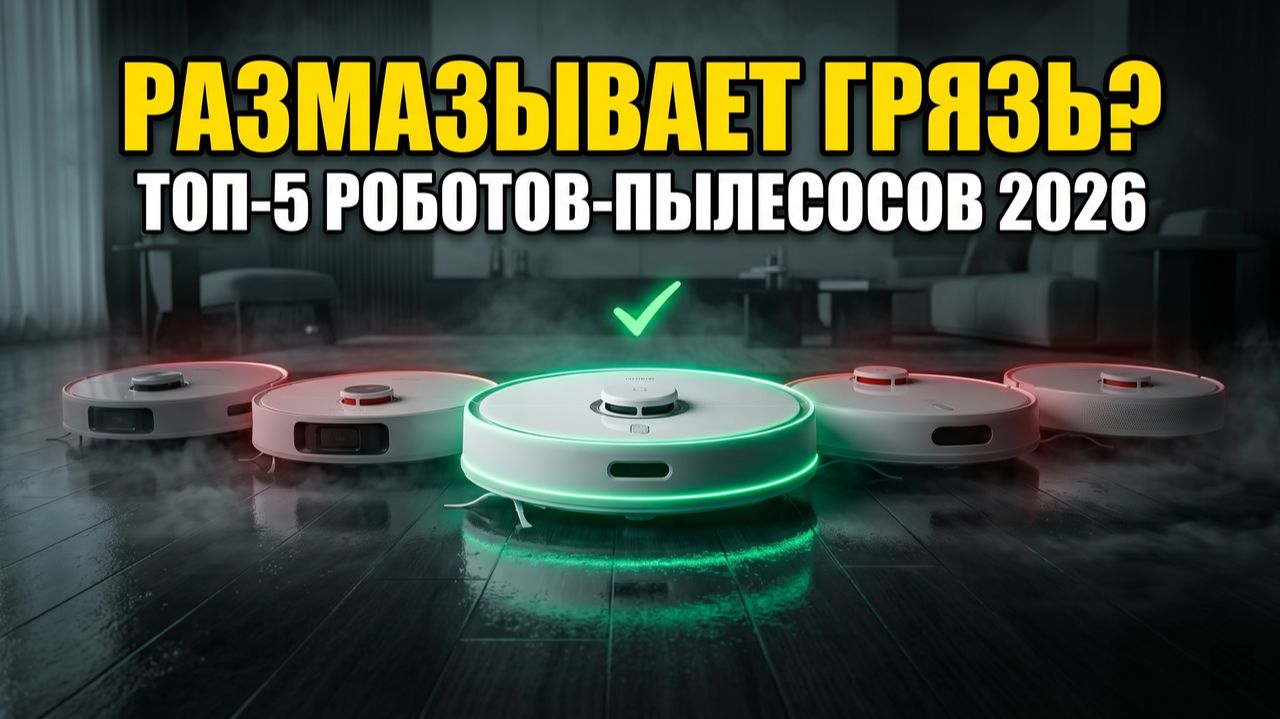ТОП-5 Роботов-Пылесосов 2026: Размазывает Грязь — Почему смотреть онлайн