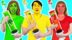 24 часа Едим еду одного цвета Челлендж от Multi DO Challenge
