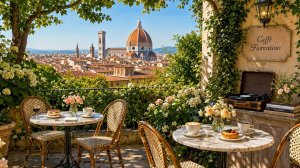 🇮🇹☕ СОЛНЕЧНЫЙ ДЕНЬ В ИТАЛИИ | Атмосфера Уютного Кафе и Спокойный Джаз 🎷🌿