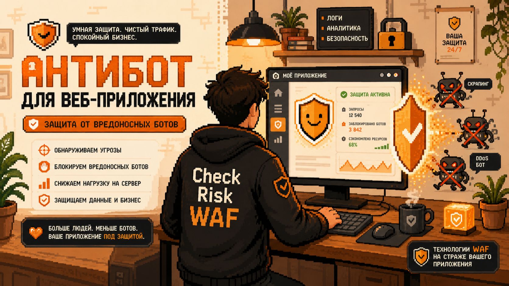 Check Risk WAF: подключение, настройка и управление антибот (anti-bot) защиты для веб приложений смотреть онлайн