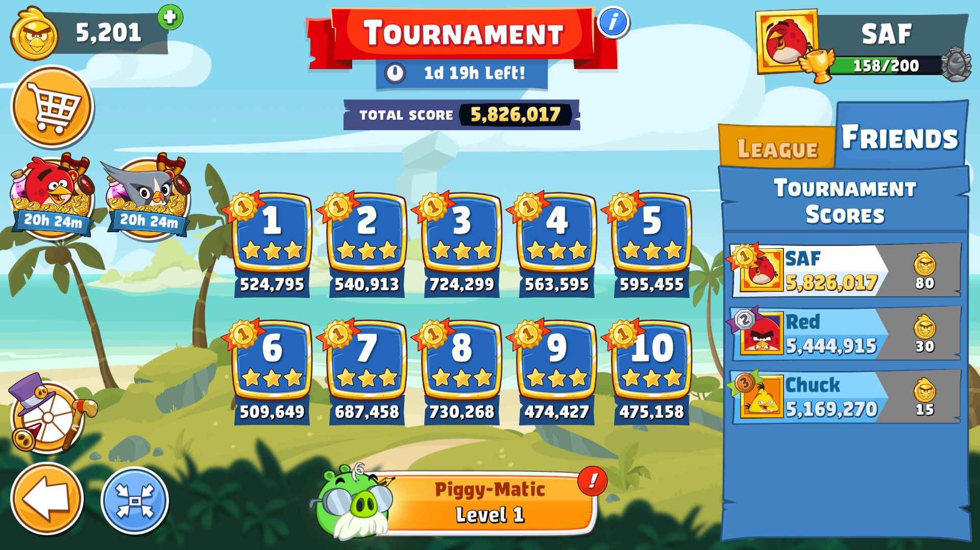 Angry Birds Friends. Турнир (13.06.2026). Все уровни 3 звезды. Прохождение от SAFa.
