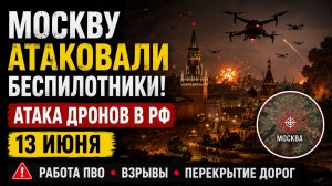 ⚡️💥Москву атаковали беспилотники. БПЛА Всу — атака дронов в РФ 13 июня