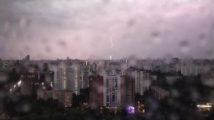 Удар молнии в Останкинскую телебашню