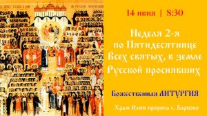 Неделя 2-я по Пятидесятнице, Всех святых, в земле Русской просиявших. Божественная Литургия.