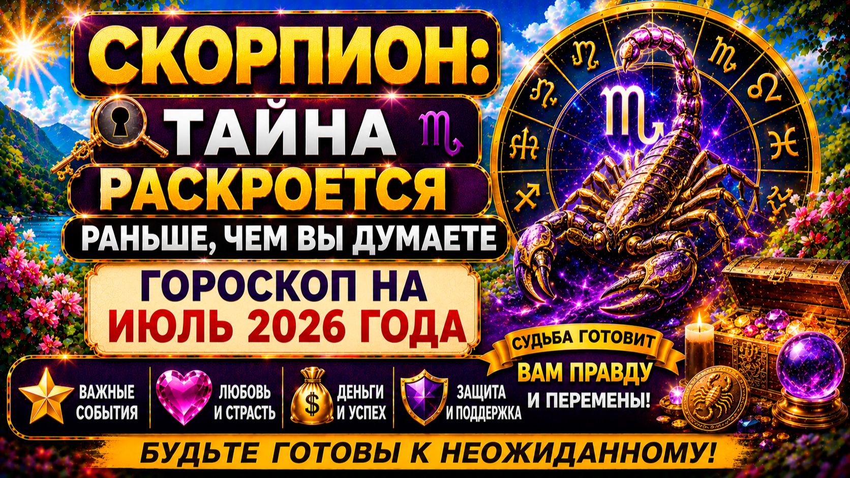 ♏ СКОРПИОН: тайна раскроется раньше, чем вы думаете 😈 Гороскоп на июль 2026