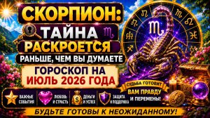 ♏ СКОРПИОН: тайна раскроется раньше, чем вы думаете 😈 Гороскоп на июль 2026