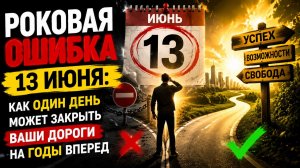 Роковая ошибка 13 июня. Как один день может закрыть ваши дороги на годы вперёд.