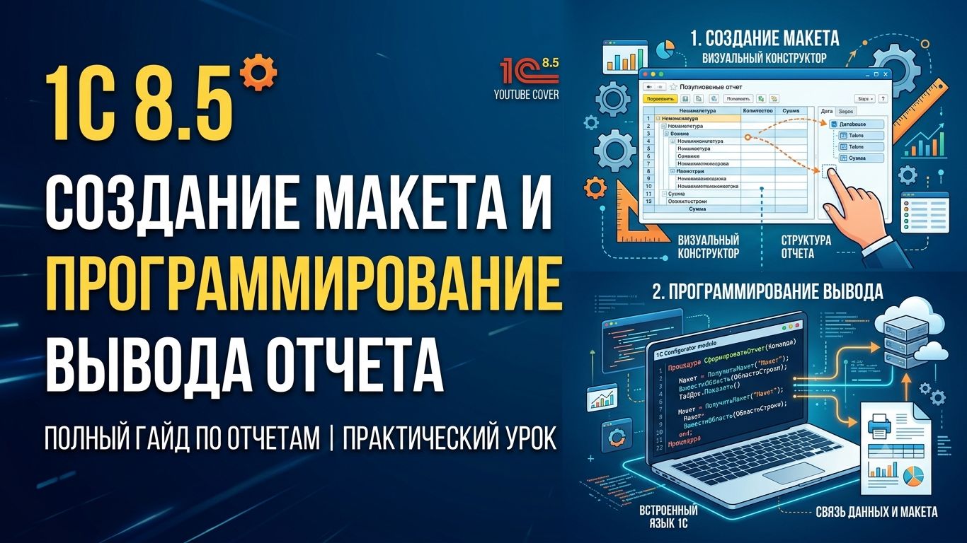 Создание макета и программирование вывода отчета. 1С 8.5