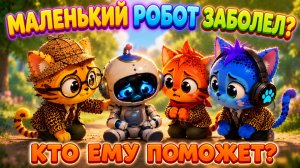 Маленький Робот ЗАБОЛЕЛ! 🤒🤖 Кто ему поможет? Коты-Детективы спешат на помощь!