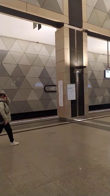 Станция метро Селигерская интерьер, поезда, пассажиры Москва Фрагмент 13