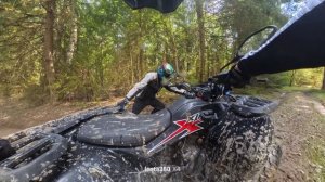 Хорошая погода для квадроцикла - не помеха, грязь всегда найдется Loncin Xwolf 200 в деле