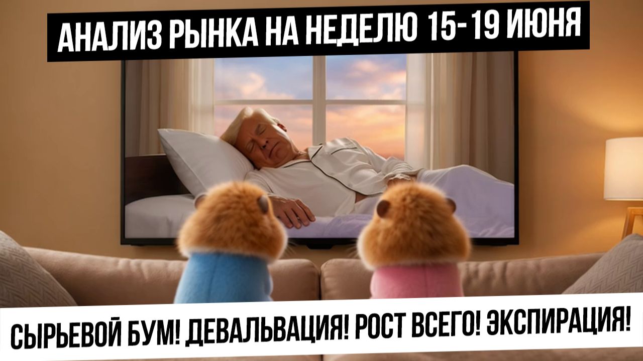 Анализ рынка на неделю 15-19 июня. Сырьевой бум! Расти будем? Экспирация! Ставка! Девальвация! смотреть онлайн