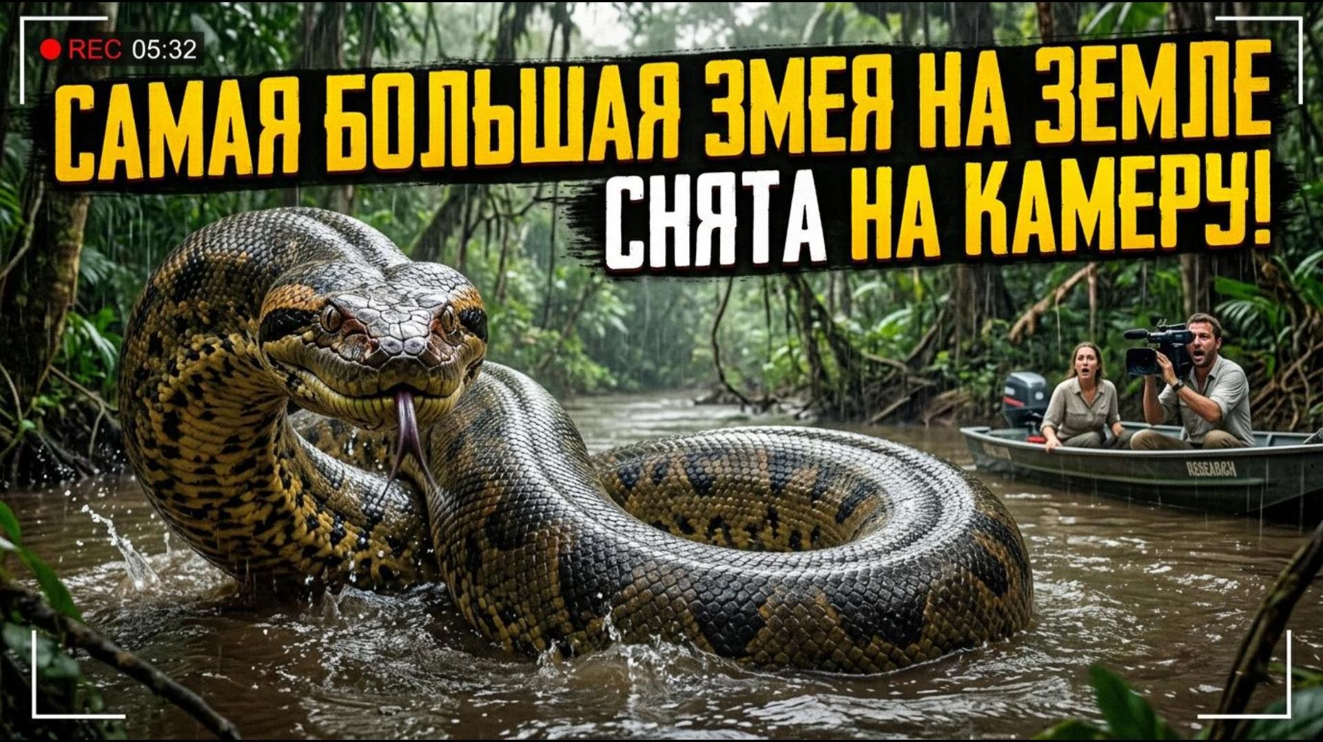 Самая БОЛЬШАЯ ЗМЕЯ на Земле СНЯТА НА КАМЕРУ!