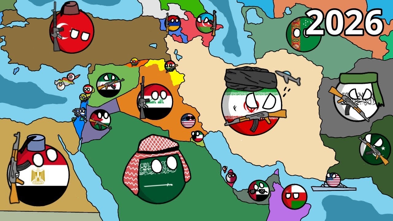 History of Middle East (1900 - 2026) Countryballs Best Version смотреть онлайн