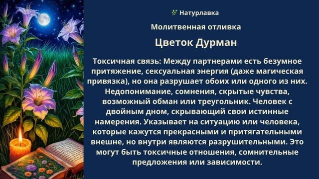 Молитвенная отливка. Цветок Дурман.