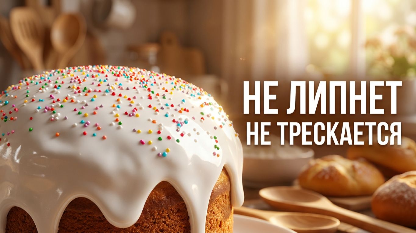 Секрет идеальной глазури для кулича 🕊️ Не трескается!