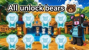 ВСЕ РАЗБЛОКИРОВАННЫЕ МЕДВЕДИ Super Bear Adventure/Прохождение игры Приключения Супер Медведя