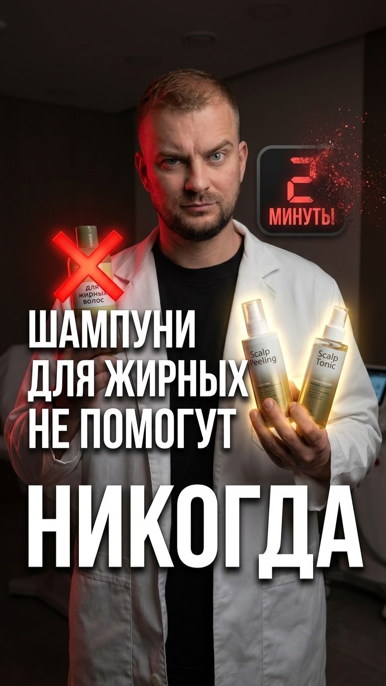 🧴 Почему шампунь для жирных волос не работает: объясняет врач