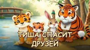 Тигрёнок Тиша и река-озорница